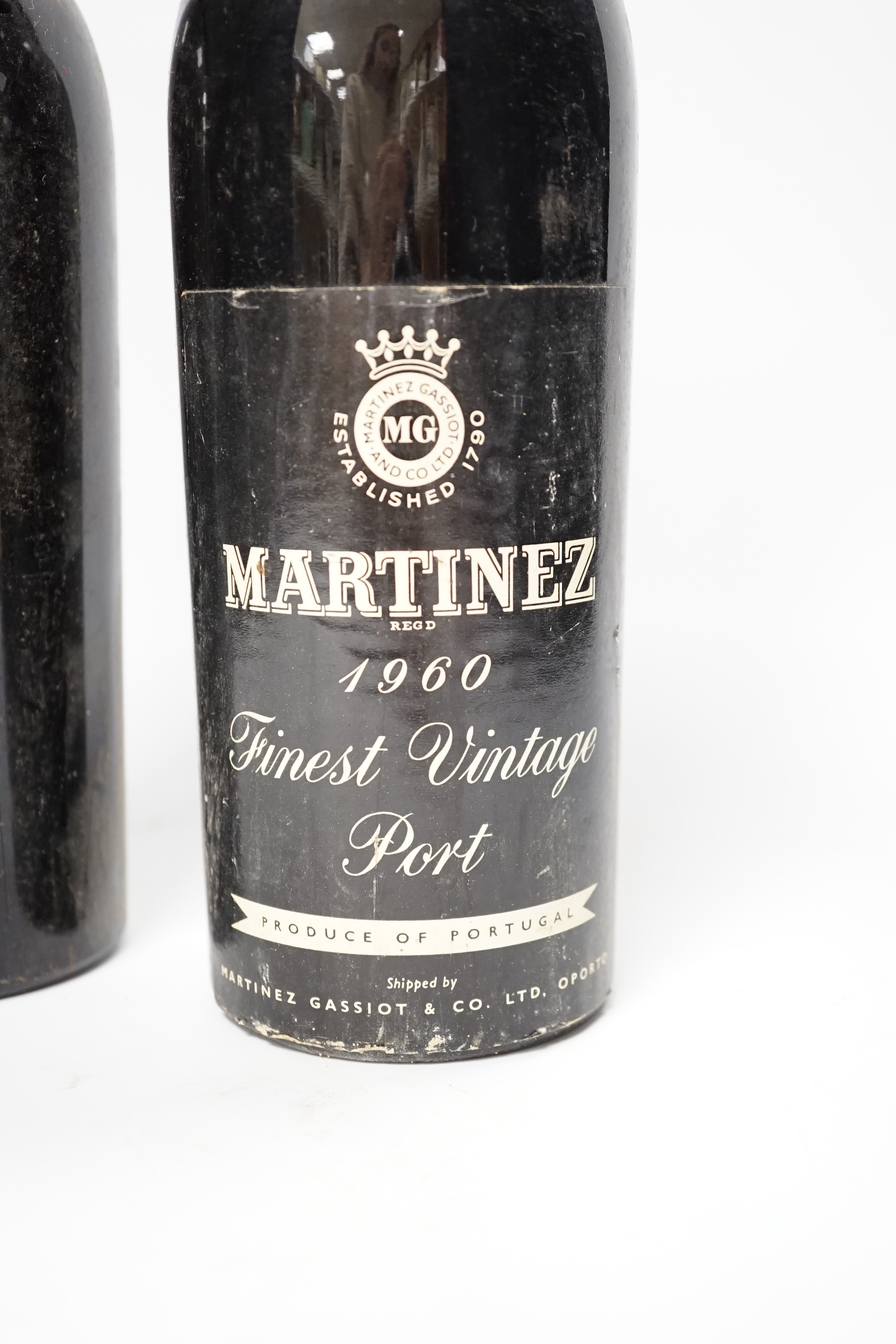 Two bottles of 1960 Martinez Vintage Port